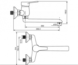 Змішувач для ванни Koller Pool Round змішувач хром RN0700