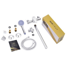 Смеситель для ванной Kroner KRM Elbe-C072 с душевым гарнитуром хром CV029680