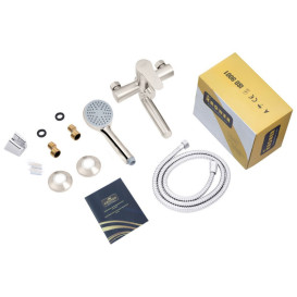 Змішувач для ванної кімнати Kroner KRM Elbe-N060 з душовим гарнітуром нікель CV016438