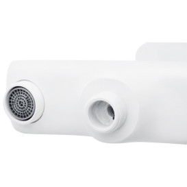 Смеситель для ванной Kroner KRM Fulda-W060 с душевым гарнитуром белый CV018080