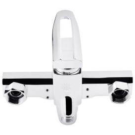 Смеситель для ванной Kroner KRM Kante-C060 с душевым гарнитуром хром CV023581