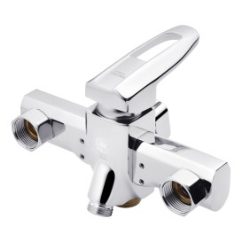 Змішувач для ванної кімнати Kroner KRM Kante-C070 з душовим гарнітуром хром CV023580