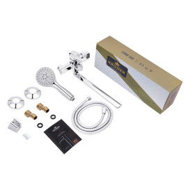 Змішувач для ванної кімнати Kroner KRM Kante-C070 з душовим гарнітуром хром CV023580