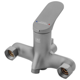 Смеситель для ванной Kroner KRM Linz-GRN070 с душевым гарнитуром серый CV034901