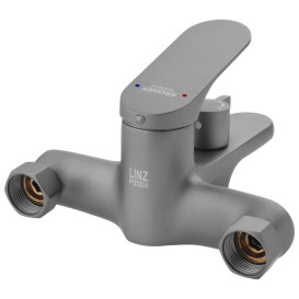 Смеситель для ванной Kroner KRM Linz-GRN060 с душевым гарнитуром серый CV034902