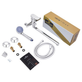 Смеситель для ванной Kroner KRM Main-C070 с душевым гарнитуром хром CV018620