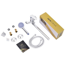 Змішувач для ванної кімнати Kroner KRM Odra-C070 з душовим гарнітуром хром CV019269