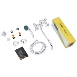 Смеситель для ванной Kroner KRM Rhein-C071 с душевым гарнитуром хром CV017353