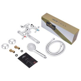 Смеситель для ванной Kroner KRM Rhein-C060 с душевым гарнитуром хром CV023572