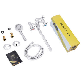 Змішувач для ванної кімнати Kroner KRM Rhein-C072 з душовим гарнітуром хром CV018076