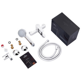 Змішувач для ванної кімнати Kroner KRP Bremen-C060 з душовим гарнітуром хром CV012070