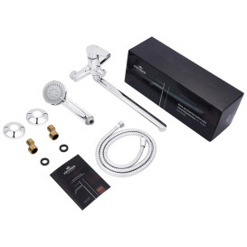 Смеситель для ванной Kroner KRP Brocken-C070 с душевым гарнитуром хром CV023598