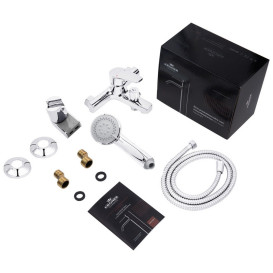 Смеситель для ванной Kroner KRP Brocken-C060 с душевым гарнитуром хром CV023595