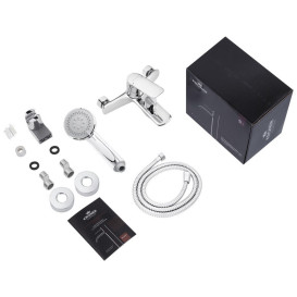 Змішувач для ванної кімнати Kroner KRP Dorn-C060 з душовим гарнітуром хром CV033916