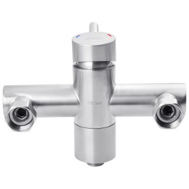 Змішувач для ванної кімнати Kroner KRP Edelstahl Klassisch-ESG060 з душовим гарнітуром нікель CV022998