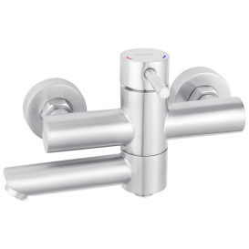 Змішувач для ванної кімнати Kroner KRP Edelstahl Klassisch-ESG060 з душовим гарнітуром нікель CV022998