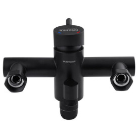 Змішувач для ванної кімнати Kroner KRP Edelstahl Klassisch-SCH070 з душовим гарнітуром чорний CV025651