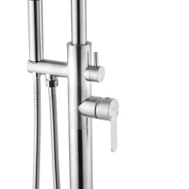 Смеситель для ванной Kroner KRP Edelstahl Klassisch ESG077 с душевым гарнитуром нержавеющая сталь CV029975