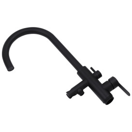 Смеситель для ванной Kroner KRP Edelstahl Klassisch SCH077 с душевым гарнитуром черный CV029976