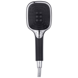 Смеситель для ванной Kroner KRP Essen-SCH070 с душевым гарнитуром хром/черный CV024330