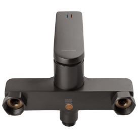 Смеситель для ванной Kroner KRP Graz-GRP070 с душевым гарнитуром графит CV031334