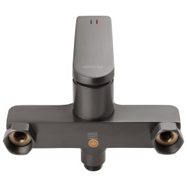 Смеситель для ванной Kroner KRP Graz-GRP060 с душевым гарнитуром графит CV031335