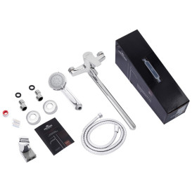 Змішувач для ванної кімнати Kroner KRP Hagen-C070 з душовим гарнітуром хром CV032243