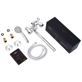 Смеситель для ванной Kroner KRP Hamburg-C070 с душевым гарнитуром хром CV012067