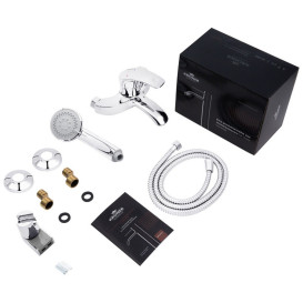 Змішувач для ванної кімнати Kroner KRP Konstante-C060 з душовим гарнітуром хром CV023589