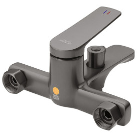 Смеситель для ванной Kroner KRP Makon-GRP060 с душевым гарнитуром графит CV033863