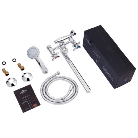 Змішувач для ванної кімнати Kroner KRP Royce-C072 з душовим гарнітуром хром CV029048