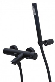 Змішувач для ванни Paffoni Light змішувач з ручним душем чорний матовий LIG 023 NO