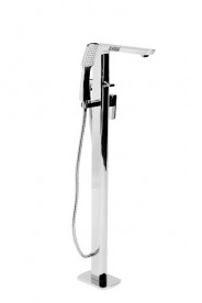 Змішувач для ванної PoolSpa Lineo одноважільний з ручним душем окремостоячий монтаж на пол хром PD6000081