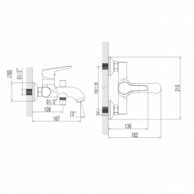 Смеситель для ванной Primera Grand однорычажный хром 10120022