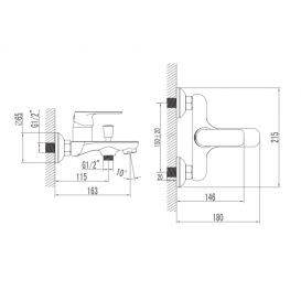 Змішувач для ванни Primera Nika одноважельний хром 10120021