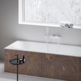 Смеситель для ванной Ravak Eleganta настенный однорычажный белый матовый X070256