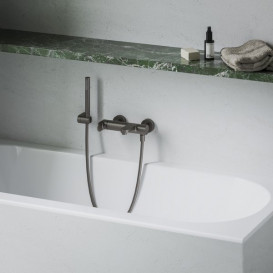 Смеситель для ванной Ravak Eleganta настенный однорычажный графит матовый X070330