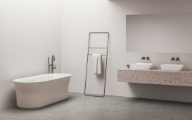 Смеситель для ванной Ravak Espirit напольный с душевым гарнитуром графит матовый X070502