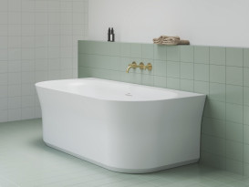 Смеситель для ванной Ravak Espirit настенный двухрычажный золото матовое X070601