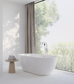 Смеситель для ванной Ravak Freedom напольный с душевым гарнитуром хром X070424