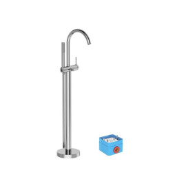 Смеситель для ванной Ravak Freedom напольный с душевым гарнитуром хром X070436