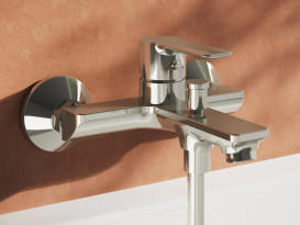 Змішувач для ванної кімнати Ravak Solar з душовим гарнітуром хром глянсовий X07S105