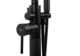 Змішувач для ванної кімнати Rea Aras підлоговий з душовим гарнітуром чорний REA-B2717