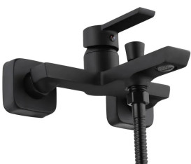 Смеситель для ванной Rea Argus однорычажный с душевым гарнитуром черный REA-B6407
