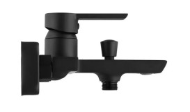 Смеситель для ванной Rea Argus однорычажный с душевым гарнитуром черный REA-B6407