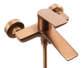 Смеситель для ванной Rea Avalon однорычажный с душевым гарнитуром матовая медь REA-B0492