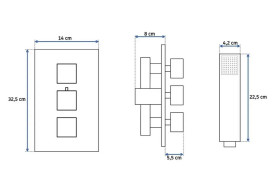 Смеситель для ванной Rea Brito с душевым гарнитуром хром REA-P0801KPL-W