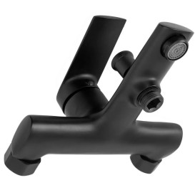 Смеситель для ванной Rea Buzz однорычажный с душевым гарнитуром черный REA-B3421