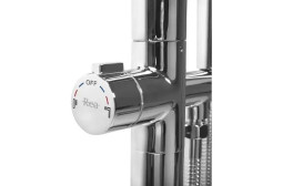 Змішувач для ванної кімнати Rea Clark підлоговий з душовим гарнітуром хром REA-B5301