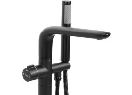 Змішувач для ванної кімнати Rea Clark підлоговий з душовим гарнітуром чорний REA-B5300